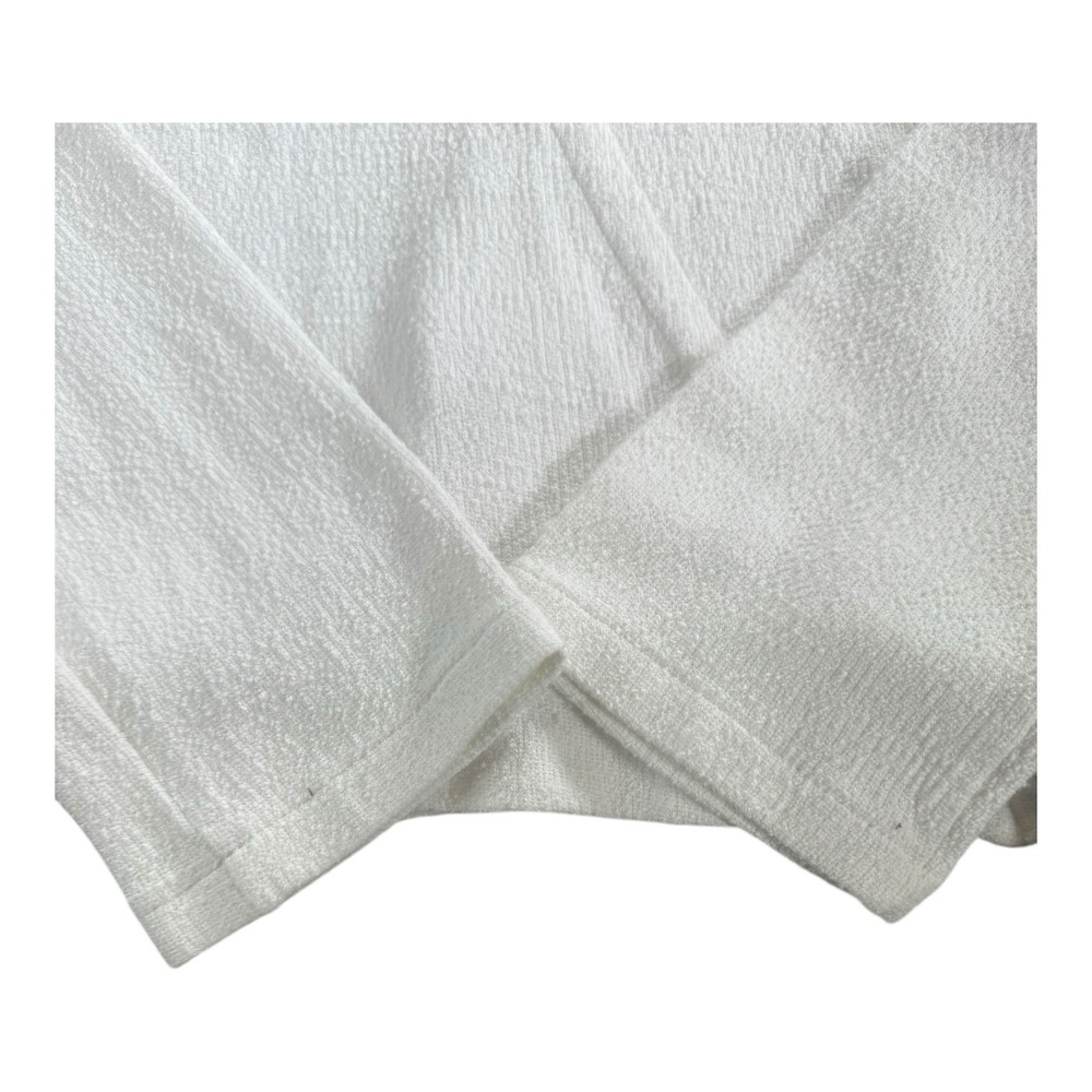 Texture Thread Madewell Wrap Top White Textured Knit Long Sleeve Cropped XS‎ - Picture 3 of 11